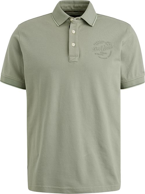 PME Legend Polo shirt Piqu & eacute; Logo Grå Grøn Product