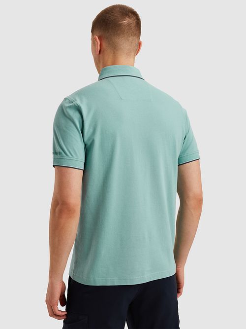 PME Legend Polo z pike9 z logo jasnoniebieskie Model / Achterkant