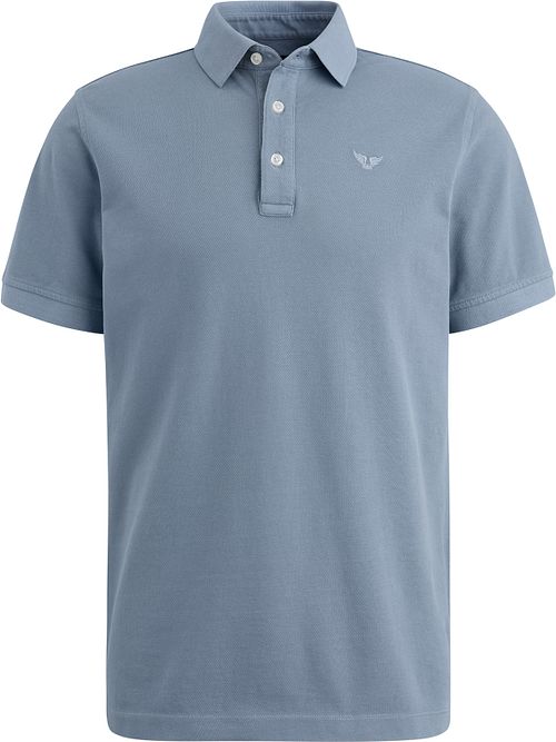 PME Legend Poloshirt Garment Dye Piquete Blå Product