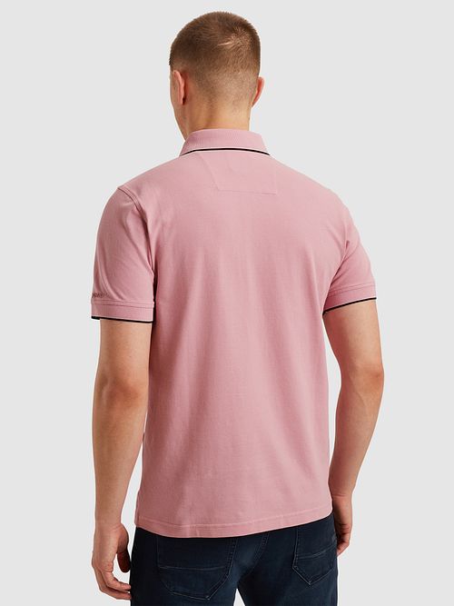 PME Legend Poloshirt Piqué Logo Rose Model / Achterkant