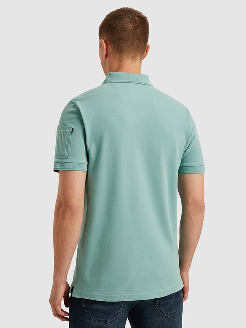 PME Legend Poloshirt Trackway Cameo Blauw Model / Achterkant