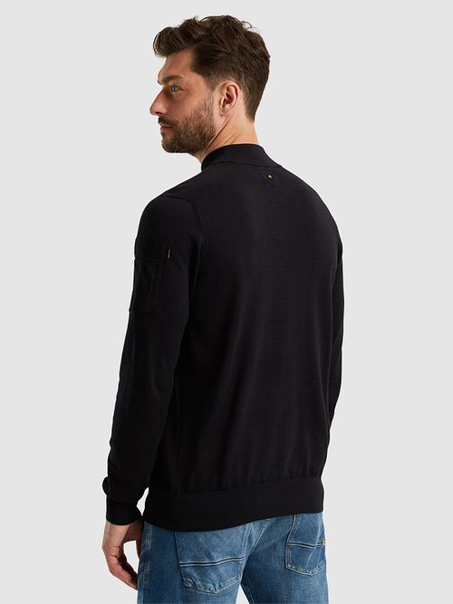 PME Legend Rollkragenpullover Schwarz Model / Achterkant