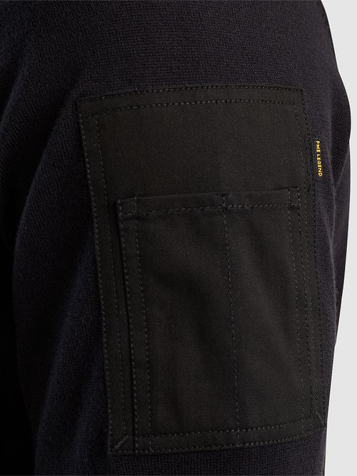 PME Legend Rollkragenpullover Schwarz Model / Detail