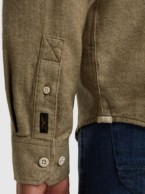 PME Legend Skjorta Struktur Khaki Model / Detail