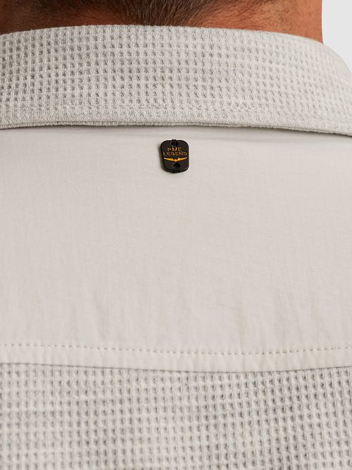 PME Legend Surchemise Jersey Waffle Gris Model / Detail