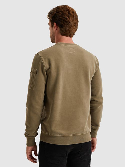 PME Legend Sweater Logo Silver Blue Model / Achterkant