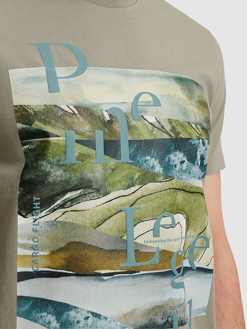 PME Legend Jersey Artwork T-Shirt Green Model / Detail
