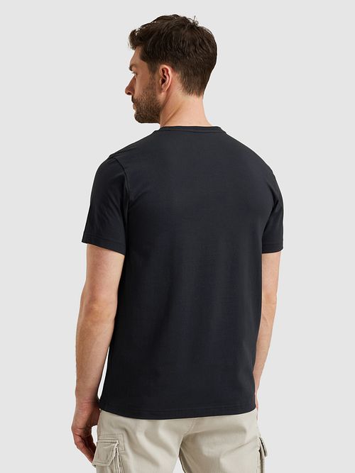 PME Legend T-shirt med logo i marineblå Model / Achterkant