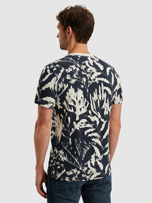 PME Legend T-Shirt Print Navy Model / Achterkant