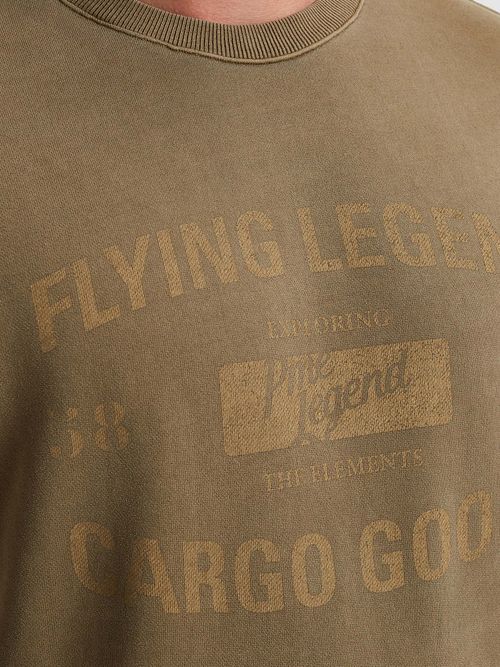 PME Legend Sweater Logo Silver Blue Model / Detail