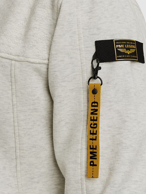 PME Legend Vest Interlock Greige Model / Detail