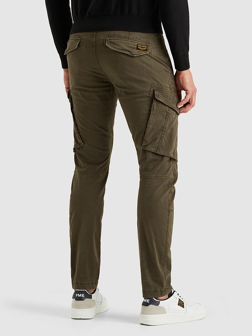 PME Legend Nordrop Cargo Trousers Micro Print Green Model / Achterkant