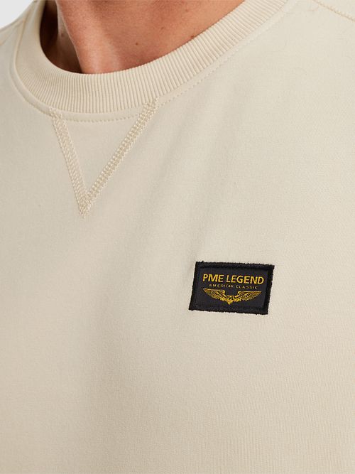 PME Legend American Classic Sweater Ecru Model / Detail