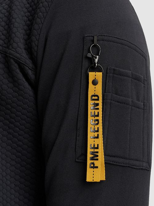 PME Legend Vest Jacquard Interlock Navy Model / Detail