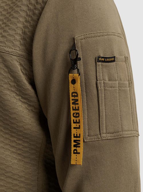 PME Legend Vest Struktur Dusky Grønn Model / Detail