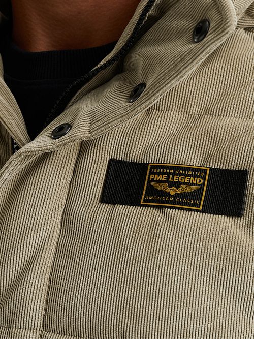 PME Legend Veste Gobbler Corduroy Beige Model / Detail