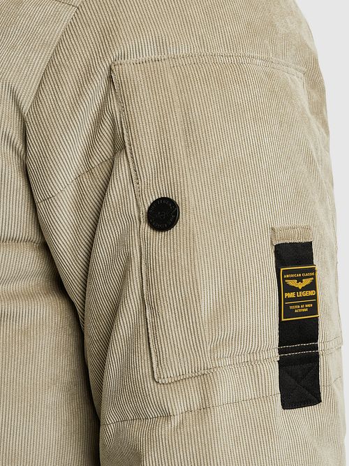 PME Legend Veste Gobbler Corduroy Beige Model / Detail