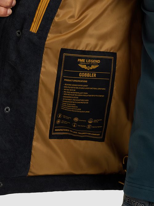 PME Legend Veste Gobbler Corduroy Marine Model / Detail