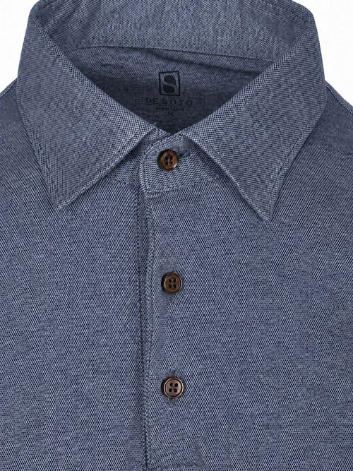 Polo de manga larga Essential de Desoto en azul Product / Detail