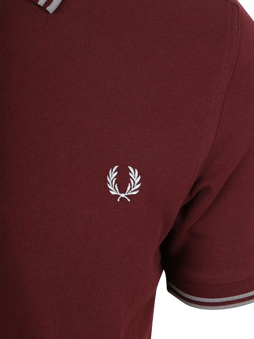 Polo Fred Perry Twin Tipped M3600 in piqué di cotone rosso 08B Product / Detail