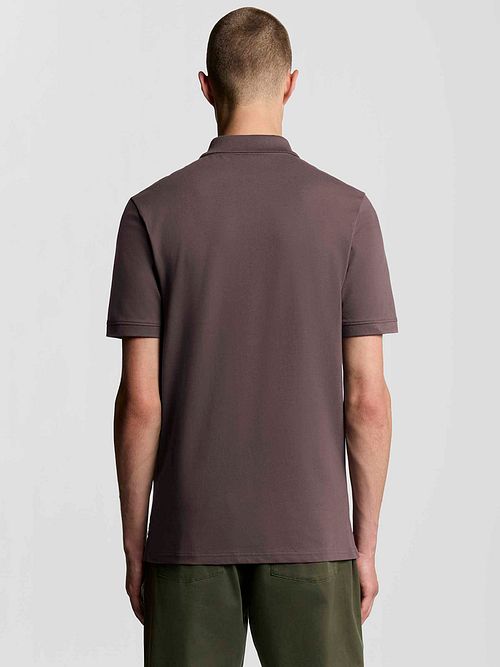 Polo Lyle and Scott tinta unita Espresso Model / Achterkant