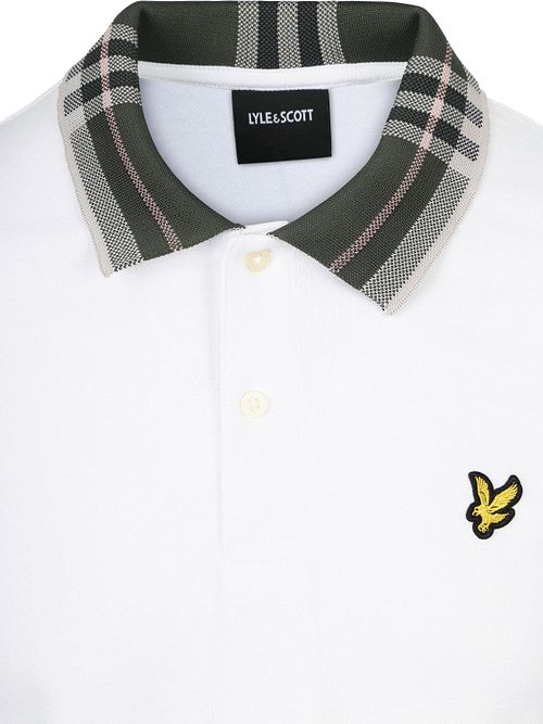 Polo Lyle & Scott Col Tartan Blanc Product / Detail