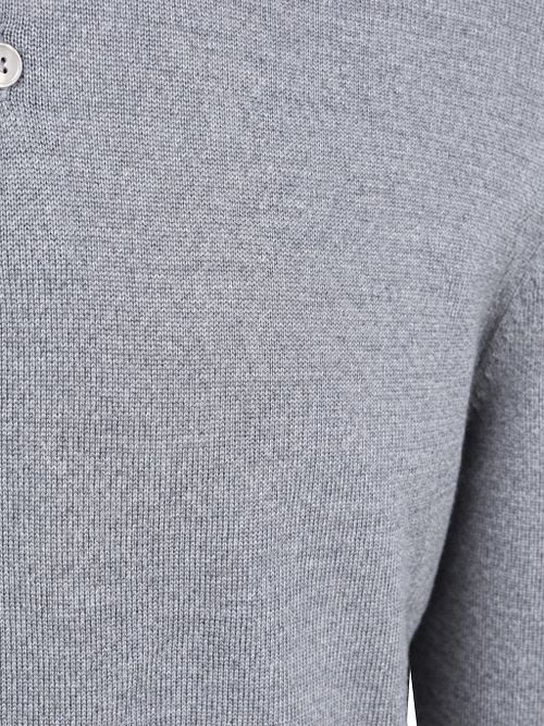 Polo OLYMP a maniche lunghe in lana grigia Product / Detail
