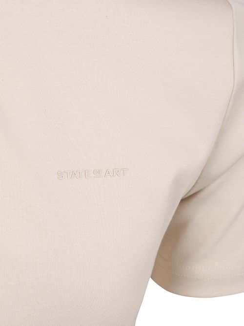 Polo State of Art Kit modern fit de punto interlock blanco roto Product / Detail