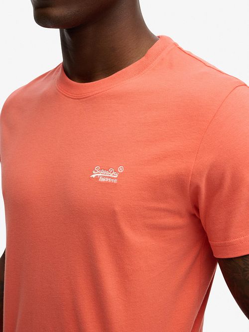 T-shirt Superdry Essential w kolorze pomarańczowym Model / Detail