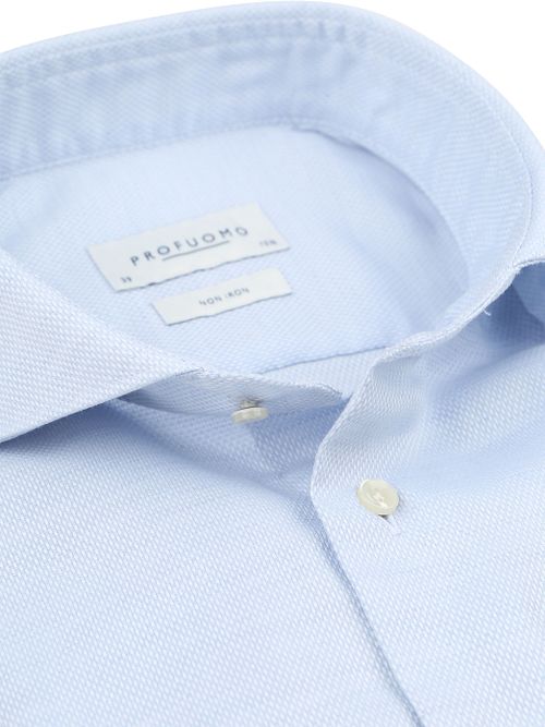 Profuomo Basketweave Hemd Hellblau Product / Detail