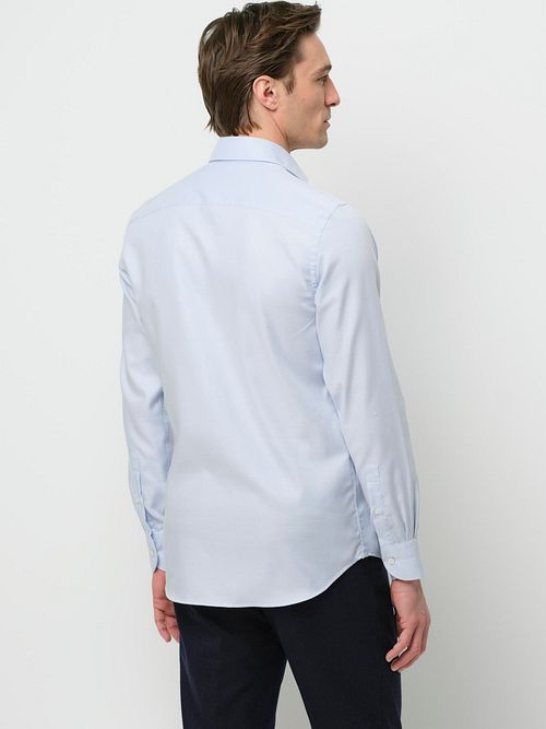 Profuomo Basketweave Shirt Light Blue Model / Achterkant