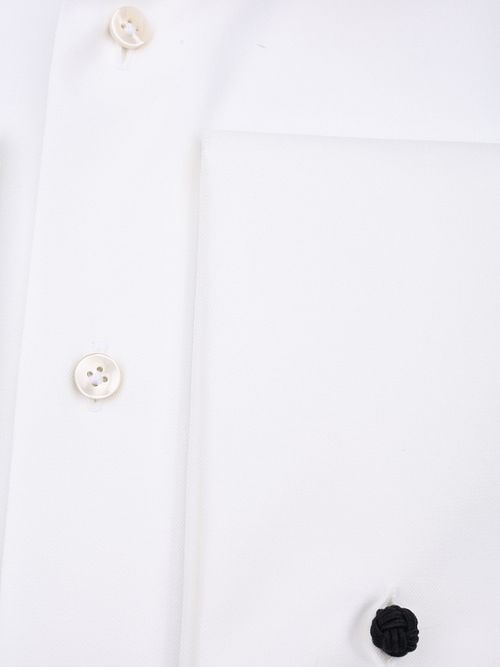 Profuomo Camisa Elegante Cuello Cutaway Puño Doble Blanco Roto Product / Detail