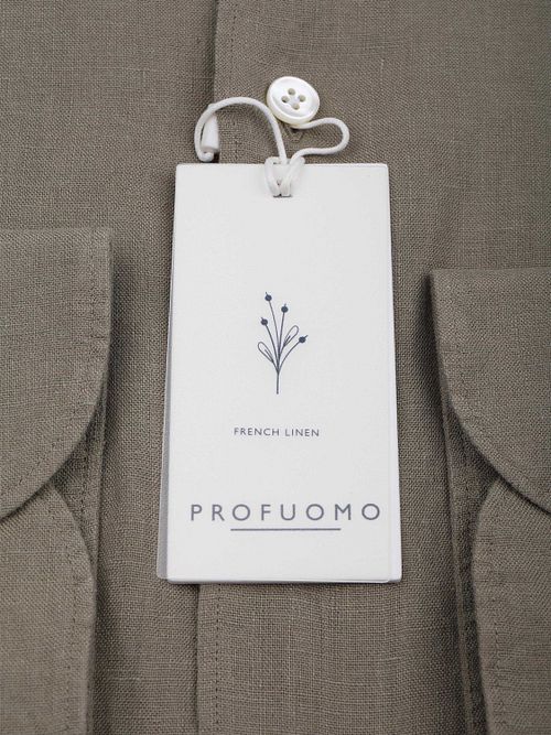 Profuomo Camisa Elegante Lino Green Product / Detail