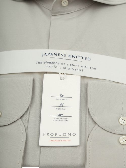 Profuomo Chemise Tricotée Japonais Light Green Product / Detail