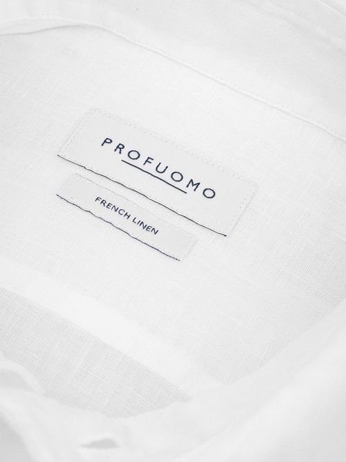 Profuomo Chemise de Lin Blanche Product / Detail