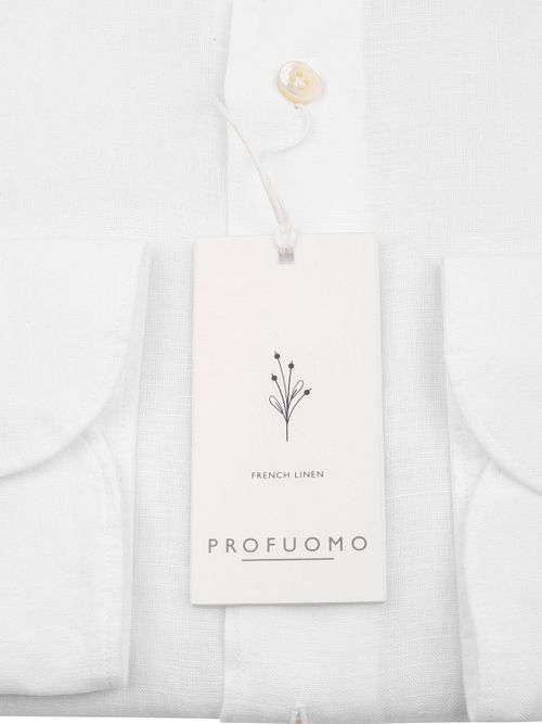 Profuomo Chemise De Lin Blanche Product / Detail