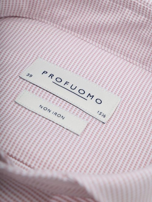 Profuomo Dobby Hemd Lichtroze Product / Detail