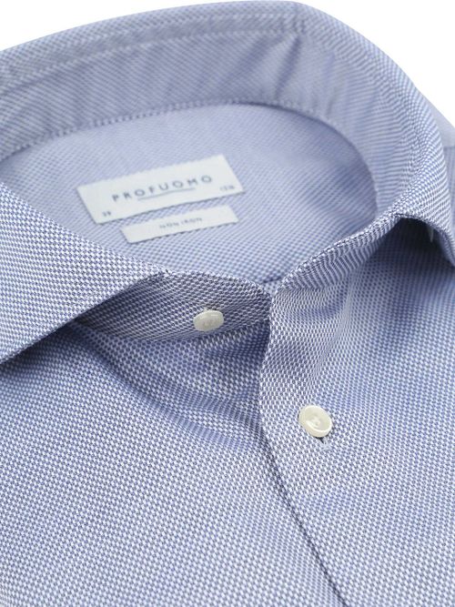 Profuomo Fletvævet Skjorte i Blå Product / Detail