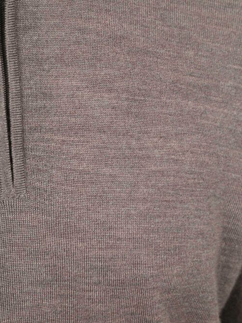 Profuomo Half Zip Pullover Merinowol Taupe Product / Detail