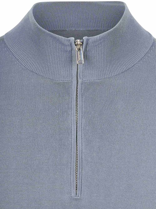 Profuomo Halv Lynlås Pullover Luksus Basis Blå Product / Detail
