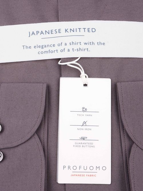 Profuomo Japanese Knitted Hemd Mauve