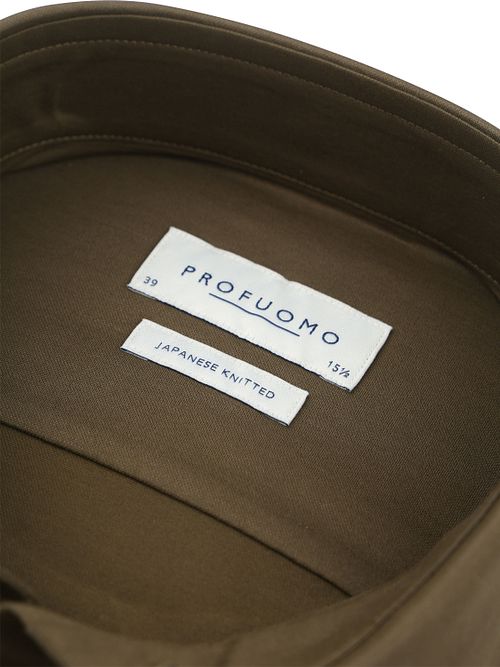 Profuomo Japanese Knitted Hemd Army Grün Product / Detail