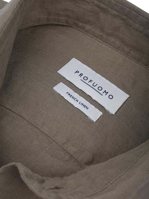Profuomo Hemd Linnen Groen Product / Detail