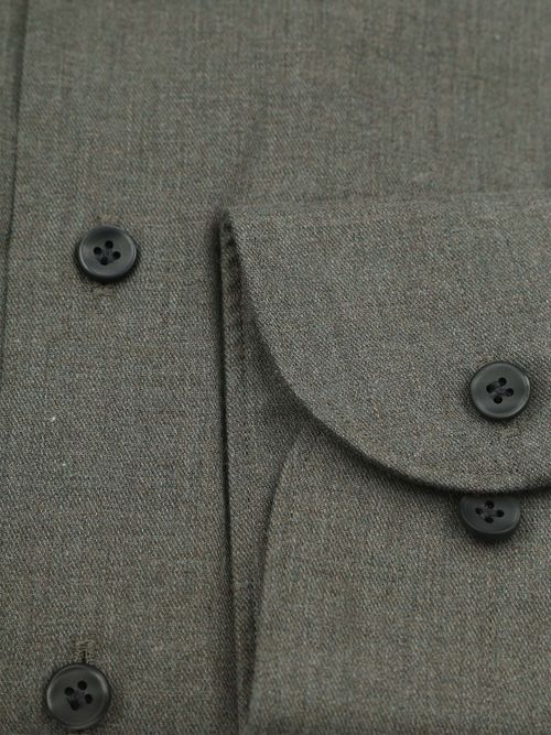 Profuomo Hemd Peached Twill Flanel Groen Product / Detail