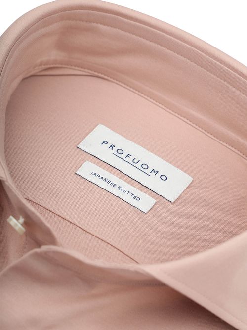 Profuomo Japanese Knitted Overhemd Dark Pink Product / Detail