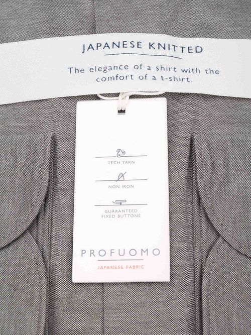 Profuomo Japansk Strikket Skjorte Melange Brun Product / Detail