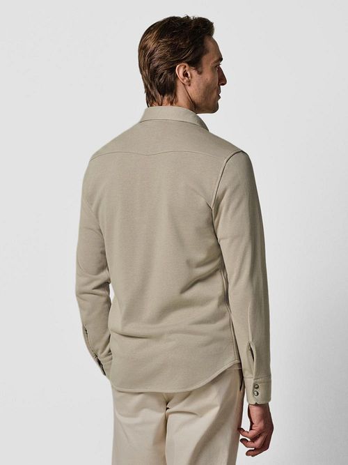 Koszula overshirt Profuomo Western w kolorze beżowym Model / Achterkant