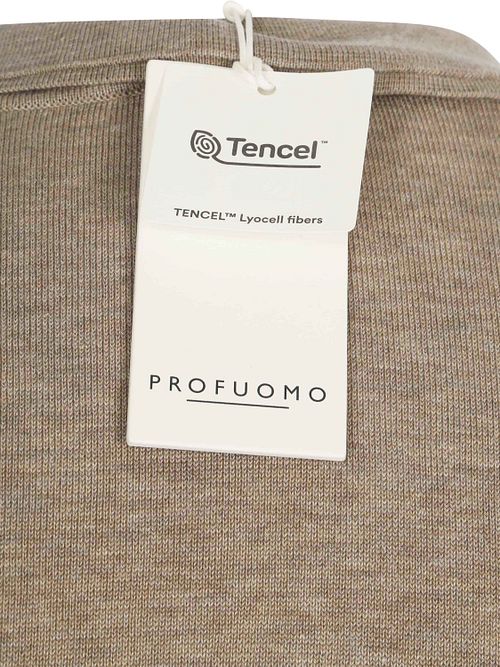 Profuomo Knitted Polo Shirt Beige Product / Detail