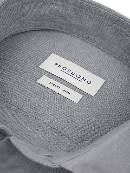 Lniana koszula Profuomo w kolorze niebieskim Product / Detail
