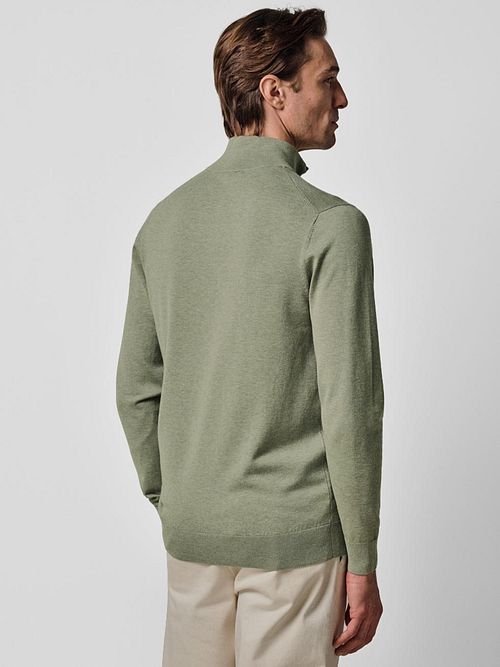 Profuomo Luxury Basic Maglione Verde Model / Achterkant